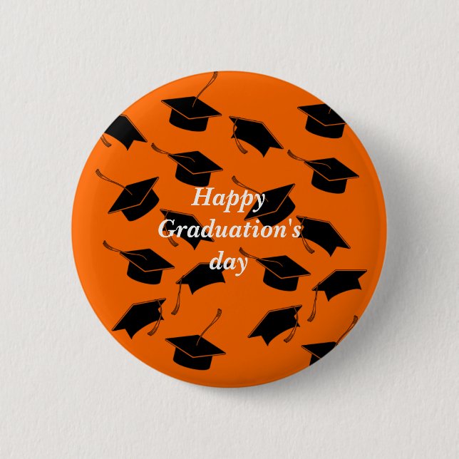 Badge Rond 5 Cm Beau Joyeux Joyeux jour de Graduations (Devant)