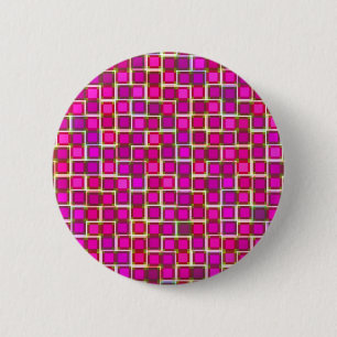 Badge Rond 5 Cm Beau Motif de Carrelage Abstrait en rose