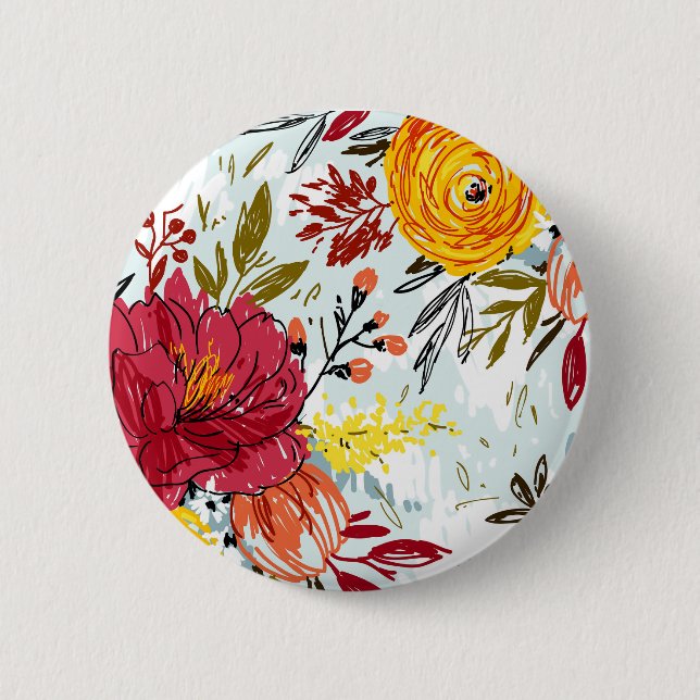 Badge Rond 5 Cm Beau Rose (Devant)