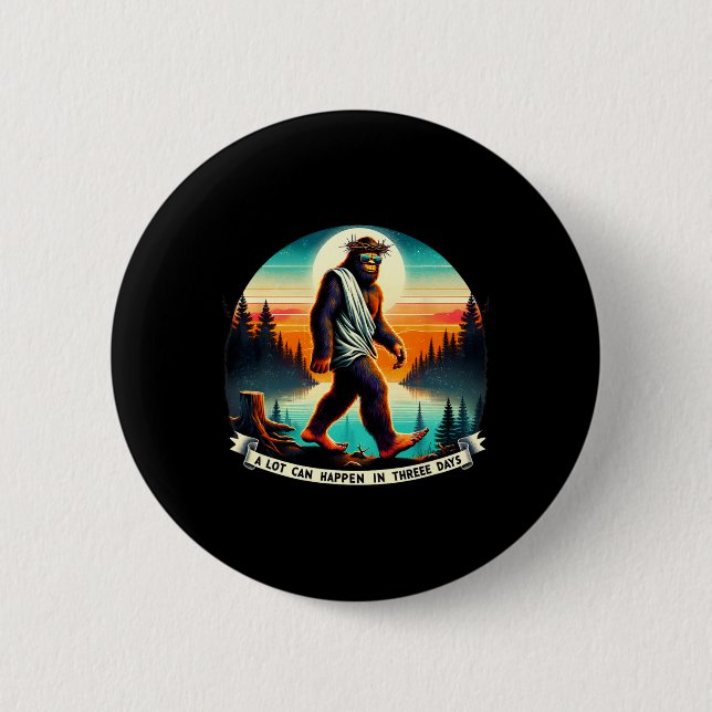 Badge Rond 5 Cm Beaucoup de choses peuvent arriver en trois jours  (Devant)