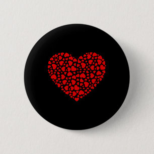 Badge Rond 5 Cm Beaucoup de Coeurs Saint-Valentin Garçons Filles E