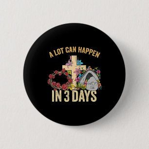 Badge Rond 5 Cm Beaucoup Peut Se Passer En 3 Jours Floral Retro Vi