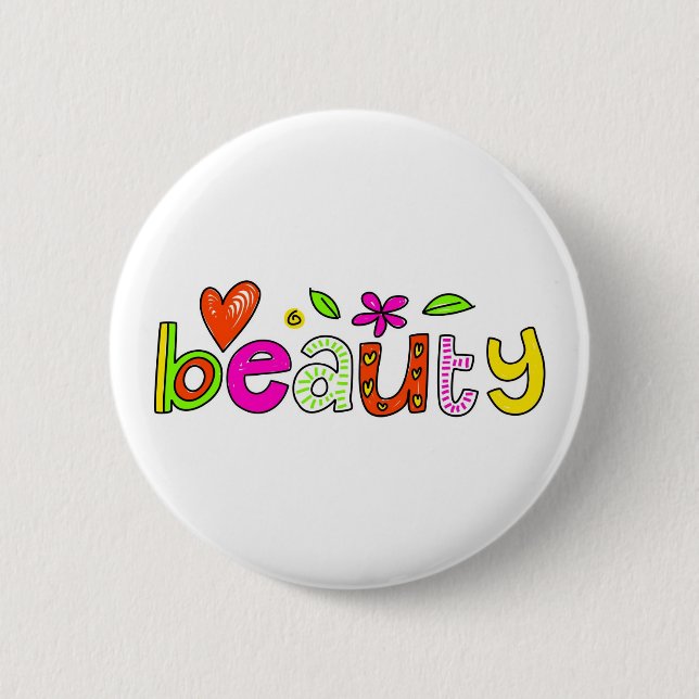 Badge Rond 5 Cm beauté (Devant)