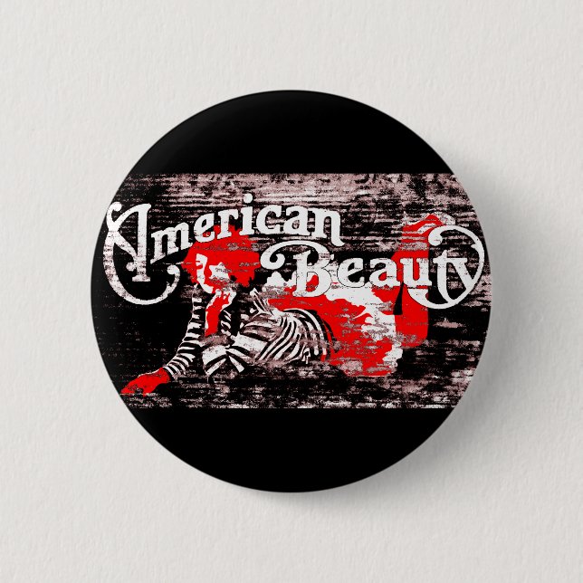 Badge Rond 5 Cm beauté américaine (Devant)