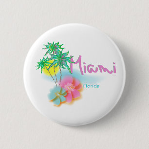 Badge Rond 5 Cm Beautiful Miami