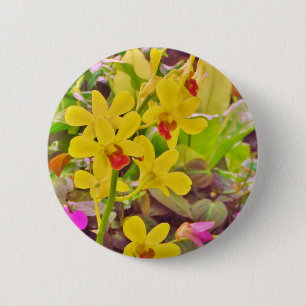 Badge Rond 5 Cm Beautiful Yellow autumn