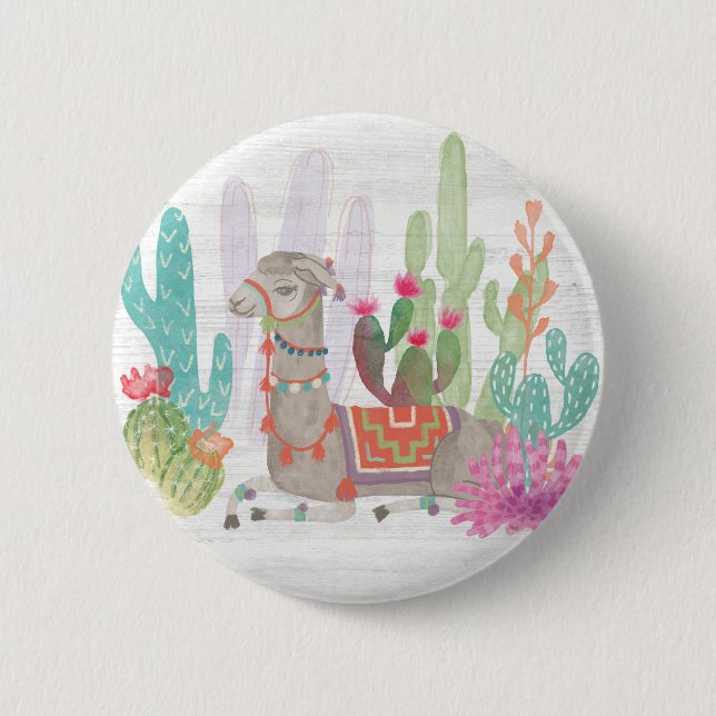 Badge Rond 5 Cm Beaux lamas I (Devant)