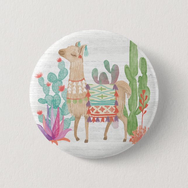 Badge Rond 5 Cm Beaux lamas IV (Devant)