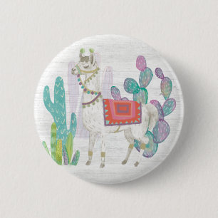 Badge Rond 5 Cm Beaux lamas V