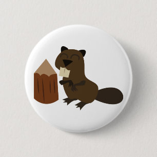 Badge Rond 5 Cm Beaver