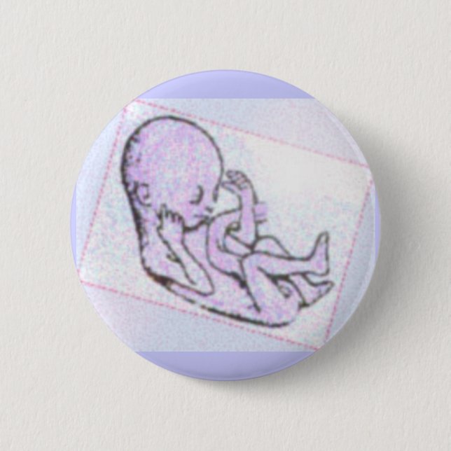 Badge Rond 5 Cm bébé à naître (Devant)