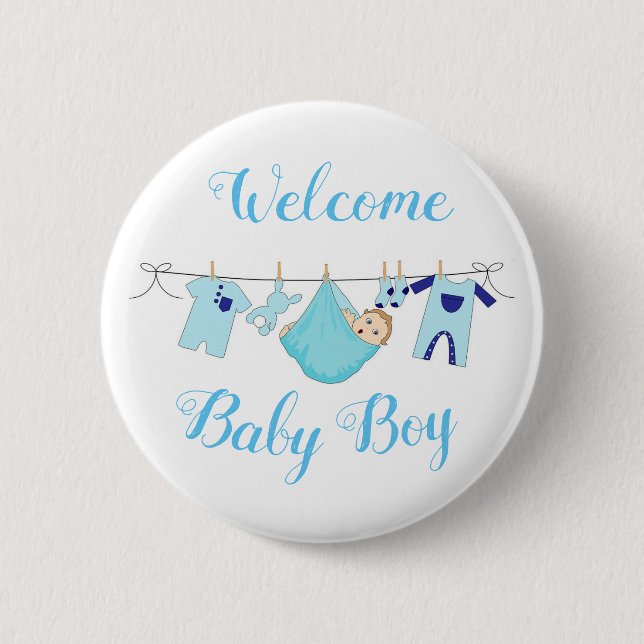 Badge Rond 5 Cm Bébé bienvenu (Devant)