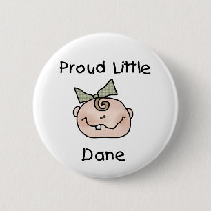 Badge Rond 5 Cm Bébé danois fier de fille