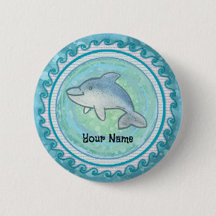Badge Rond 5 Cm Bébé dauphin
