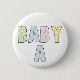 Badge Rond 5 Cm Bébé de jumeaux pastels