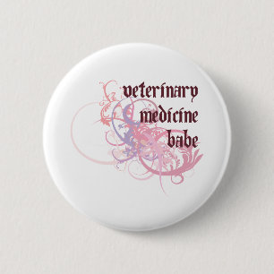 Badge Rond 5 Cm Bébé de médecine vétérinaire