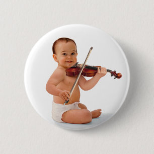 Badge Rond 5 Cm Bébé de violon