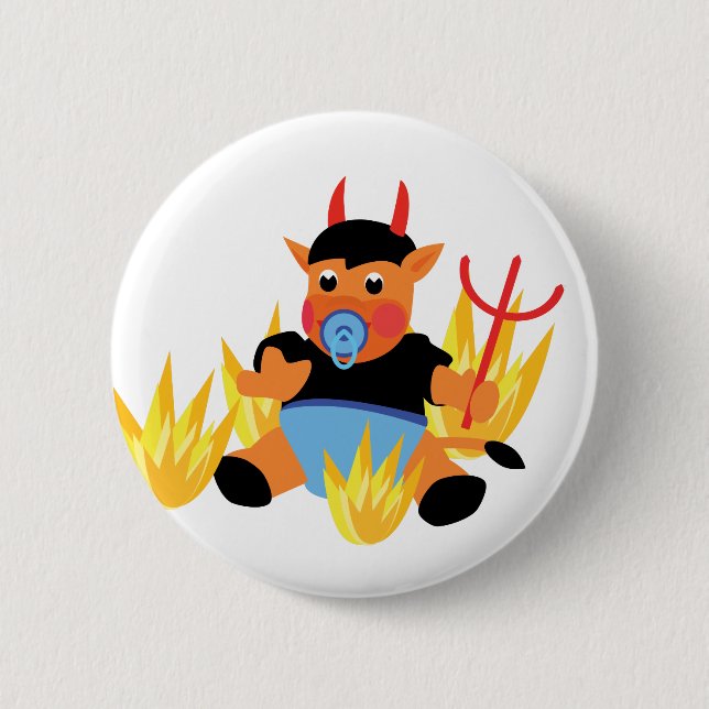 Badge Rond 5 Cm bébé diable (Devant)