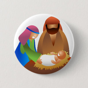 Badge Rond 5 Cm Bébé Jésus