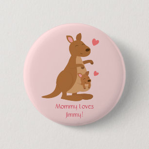 Badge Rond 5 Cm Bébé kangourou mignon Joeys pour les enfants