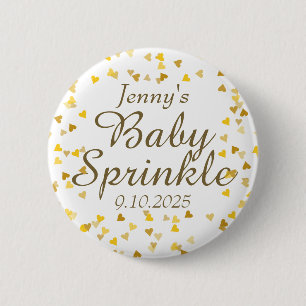 Badge Rond 5 Cm Bébé paillettes / douche / couples Cœur d'Amour en