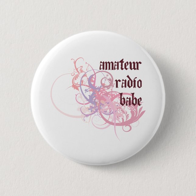 Badge Rond 5 Cm Bébé par radio amateur (Devant)