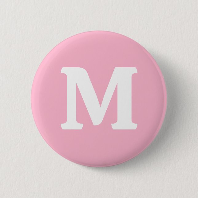 Badge Rond 5 Cm Bébé rose couleur solide (Devant)