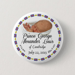 Badge Rond 5 Cm Bébé royal - prince George Alexandre Louis
