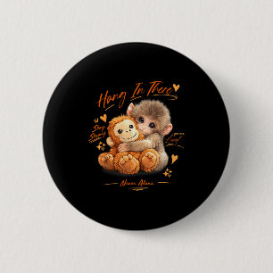 Badge Rond 5 Cm Bébé singe mignon adorable poing hommes femmes enf