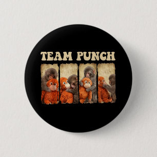 Badge Rond 5 Cm Bébé singe mignon Équipe de punch Ami Amateur d'an