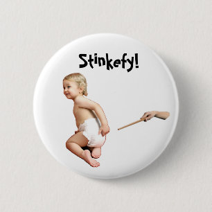 Badge Rond 5 Cm Bébé Stinkefy !-bouton