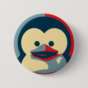 Badge Rond 5 Cm Bébé Tux Linux