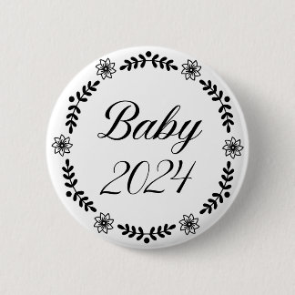 Badge Rond 5 Cm Bébés 2024 | Annoncer la grossesse | bébé 2024
