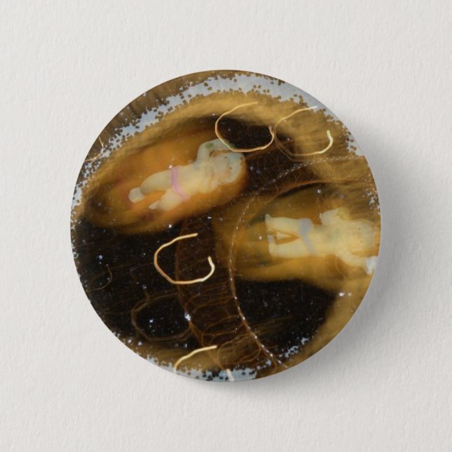 Badge Rond 5 Cm Bébés dans l'espace (Devant)