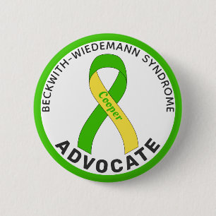Badge Rond 5 Cm Beckwith-Wiedemann Syndrome Advocate Ruban Blanc