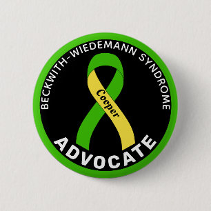 Badge Rond 5 Cm Beckwith-Wiedemann Syndrome Advocate Ruban Noir