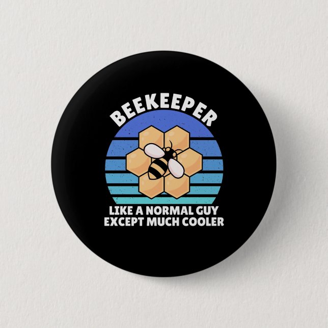 Badge Rond 5 Cm Beekeeper Retro Vintage (Devant)