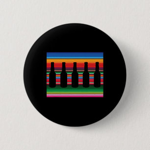 Badge Rond 5 Cm Beer T Shirt Serape Beer Shirt Blanket Mexicaine