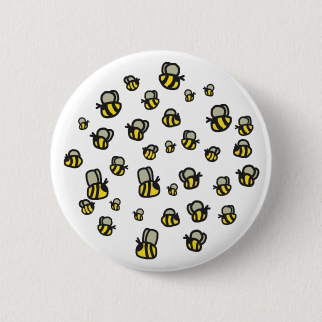 Badge Rond 5 Cm Bees (Devant)
