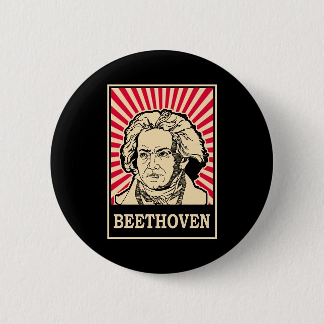 Badge Rond 5 Cm Beethoven (Devant)