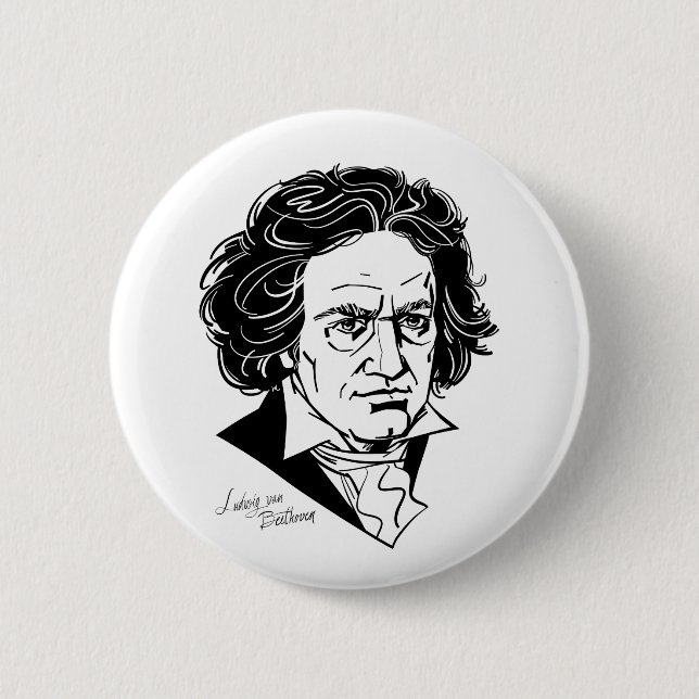Badge Rond 5 Cm Beethoven-tr (Devant)