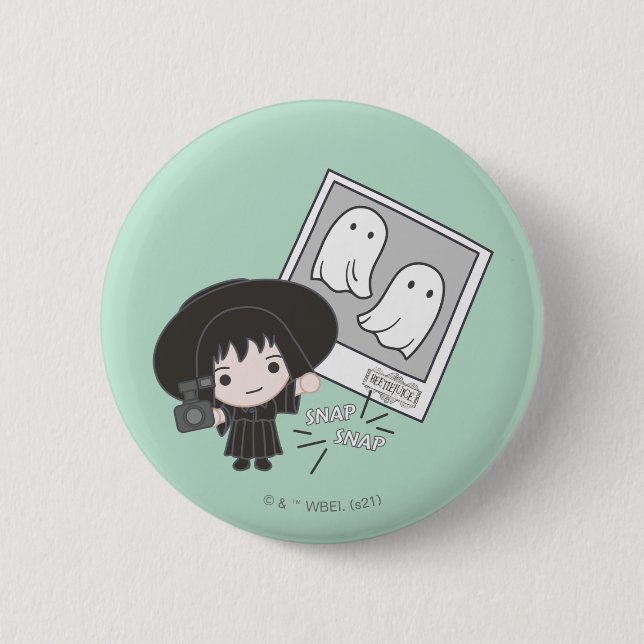 Badge Rond 5 Cm Beetlejuice | Chibi Lydia Ghost Photography (Devant)