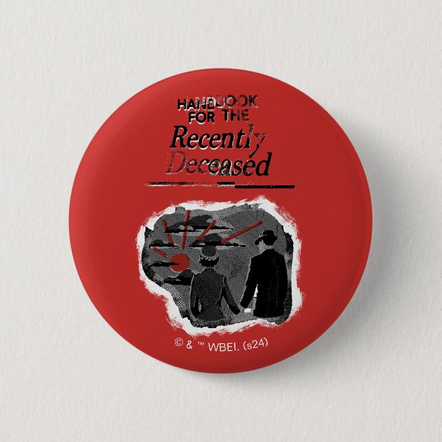 Badge Rond 5 Cm Beetlejus | Manuel pour les personnes récemment dé (Devant)