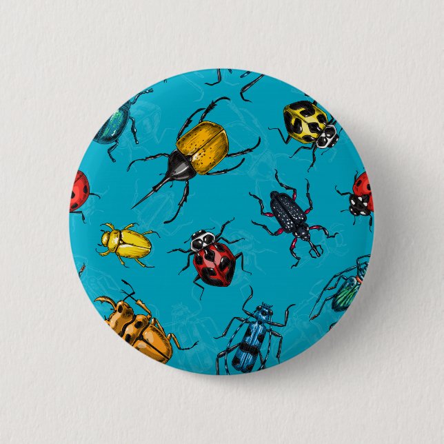 Badge Rond 5 Cm Beetles (Devant)
