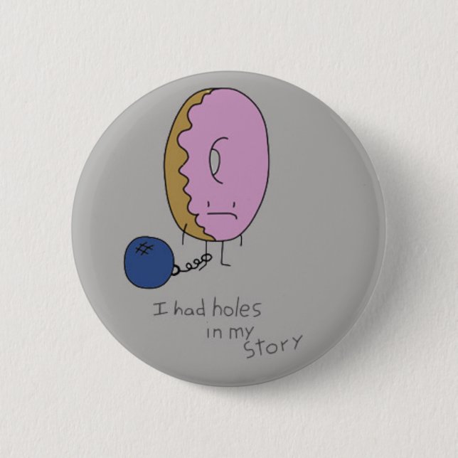 Badge Rond 5 Cm Beignet détenu (Devant)