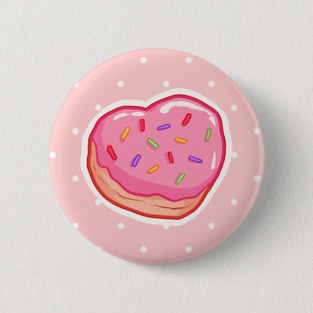 Badge Rond 5 Cm Beignet I <3 (Devant)