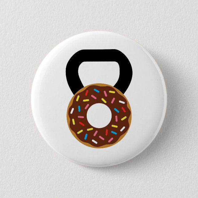 Badge Rond 5 Cm Beignet Kettlebell (Devant)