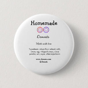 Badge Rond 5 Cm beignets faits maison avec amour ajouter site de t