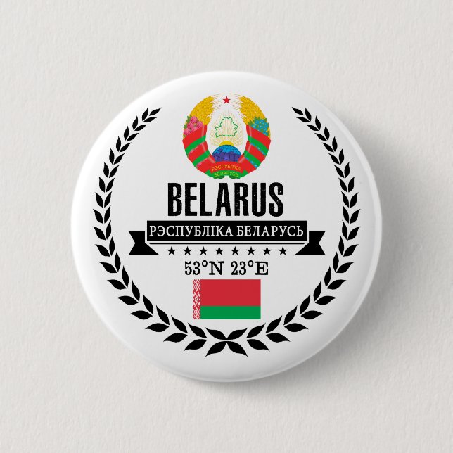 Badge Rond 5 Cm Bélarus (Devant)