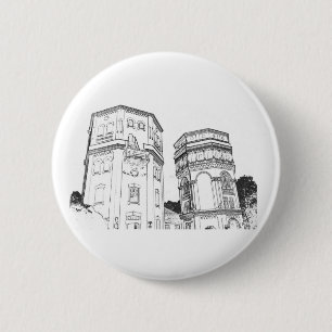 Badge Rond 5 Cm Belarus Grodno Water Towers